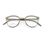 Stylish Round Frame – Grey |Unisex|with Spring Hinges