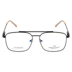Men’s Optical Frame -Metal Frame with Double Bridge | Black Color | Flexible Spring Temples