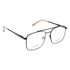 Men’s Optical Frame -Metal Frame with Double Bridge | Black Color | Flexible Spring Temples