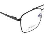Men’s Optical Frame -Metal Frame with Double Bridge | Black Color | Flexible Spring Temples