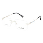 Stylish Rimless Eyeglass Frame with Spring Hinges