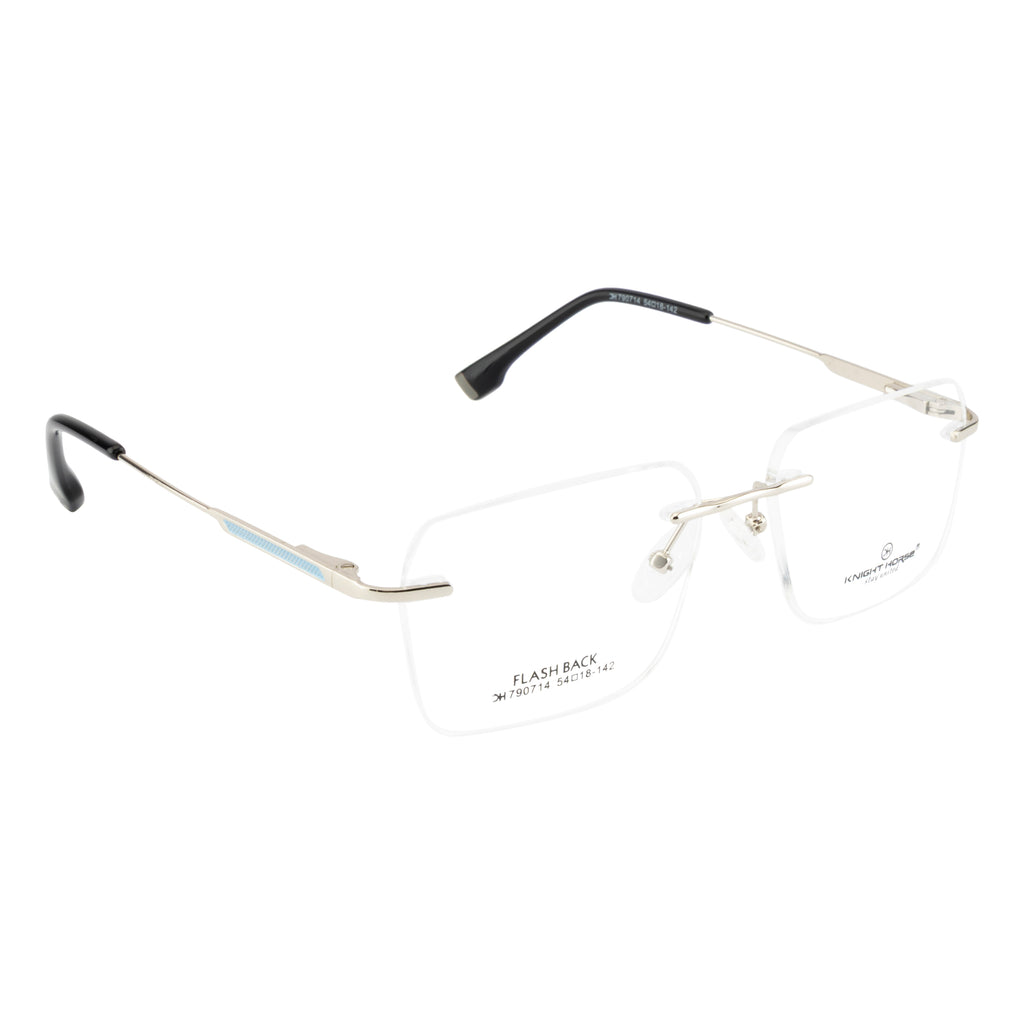 Stylish Rimless Eyeglass Frame with Spring Hinges