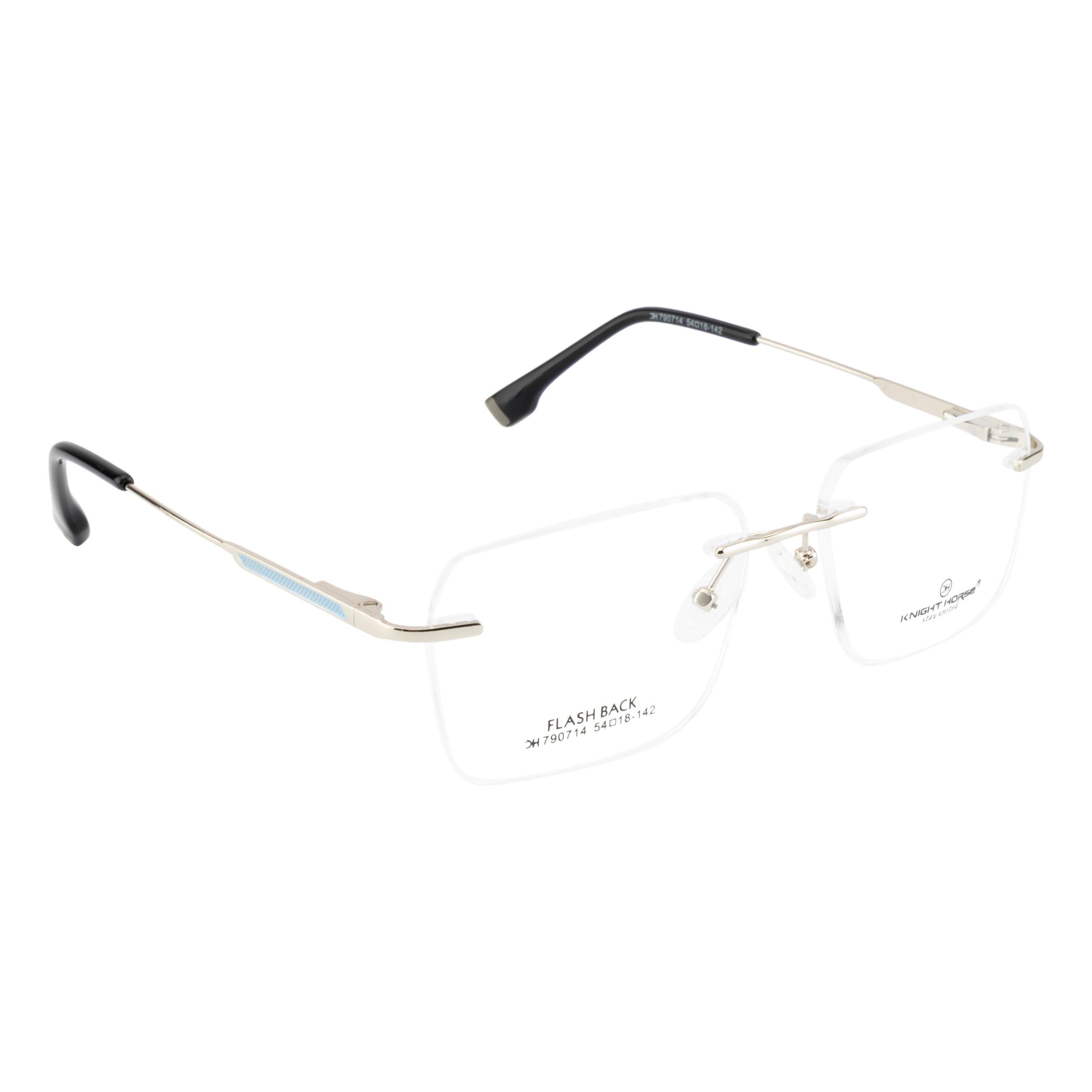 Stylish Rimless Eyeglass Frame with Spring Hinges