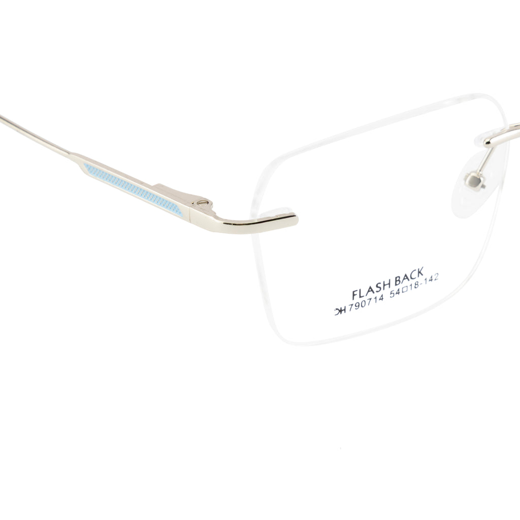 Stylish Rimless Eyeglass Frame with Spring Hinges