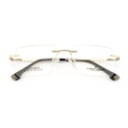 Stylish Rimless Eyeglass Frame with Spring Hinges