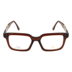 Elegant Brown Square Eyewear Frame – Distinctive Side Style, Unisex