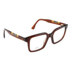 Elegant Brown Square Eyewear Frame – Distinctive Side Style, Unisex