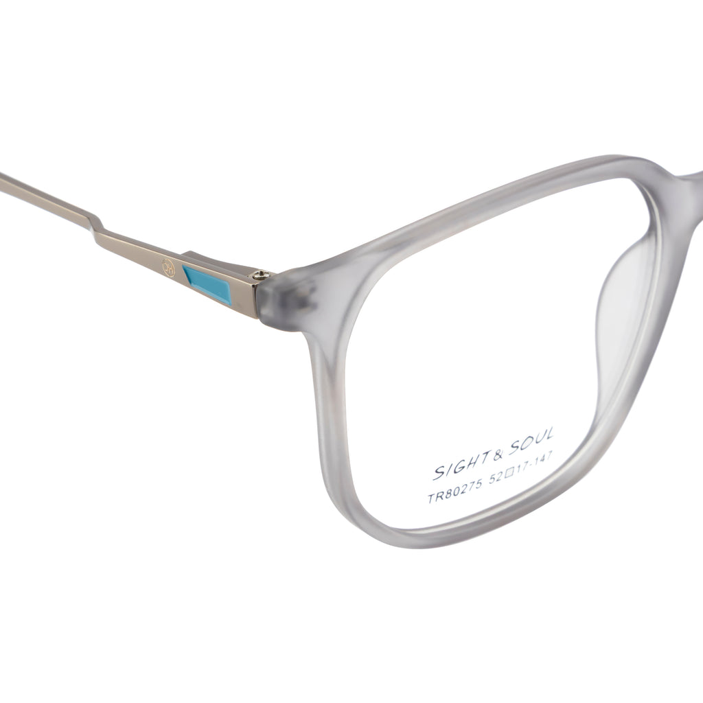 Trendy Eyewear Frame – Unique Two-Tone Design with Spring Hinges