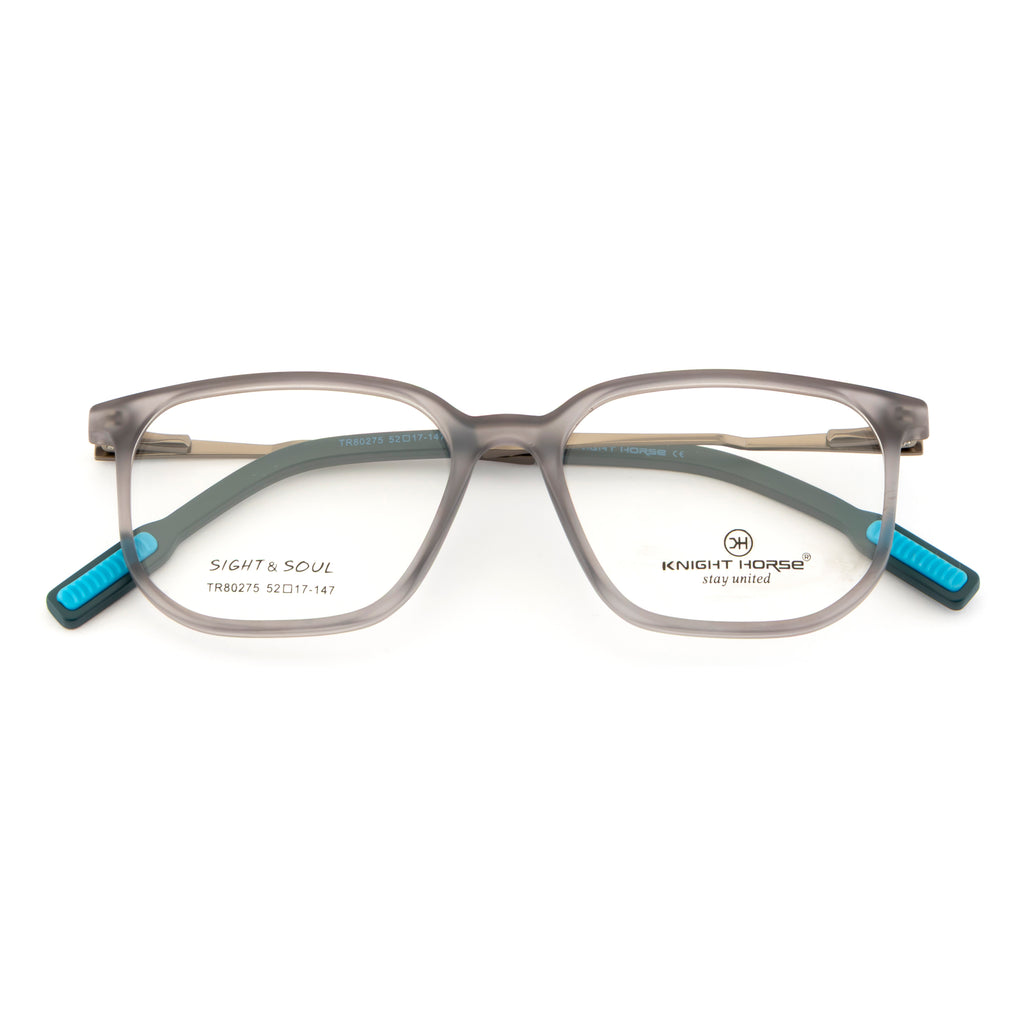 Trendy Eyewear Frame – Unique Two-Tone Design with Spring Hinges