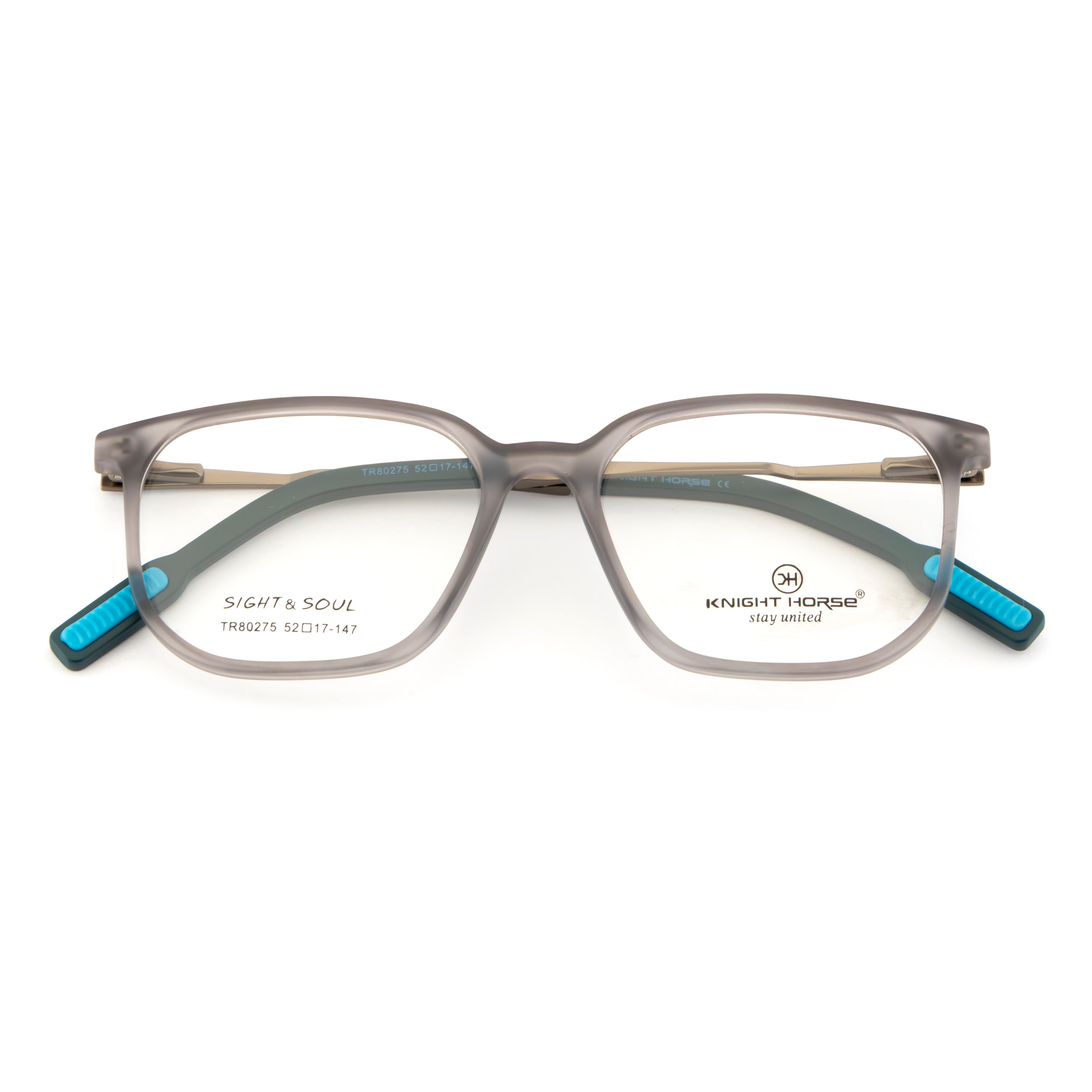 Trendy Eyewear Frame – Unique Two-Tone Design with Spring Hinges