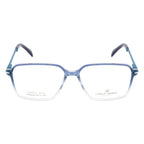 Dual Color Frame – Glossy Blue Front, Transparent Sides, Spring Hinges