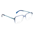 Dual Color Frame – Glossy Blue Front, Transparent Sides, Spring Hinges