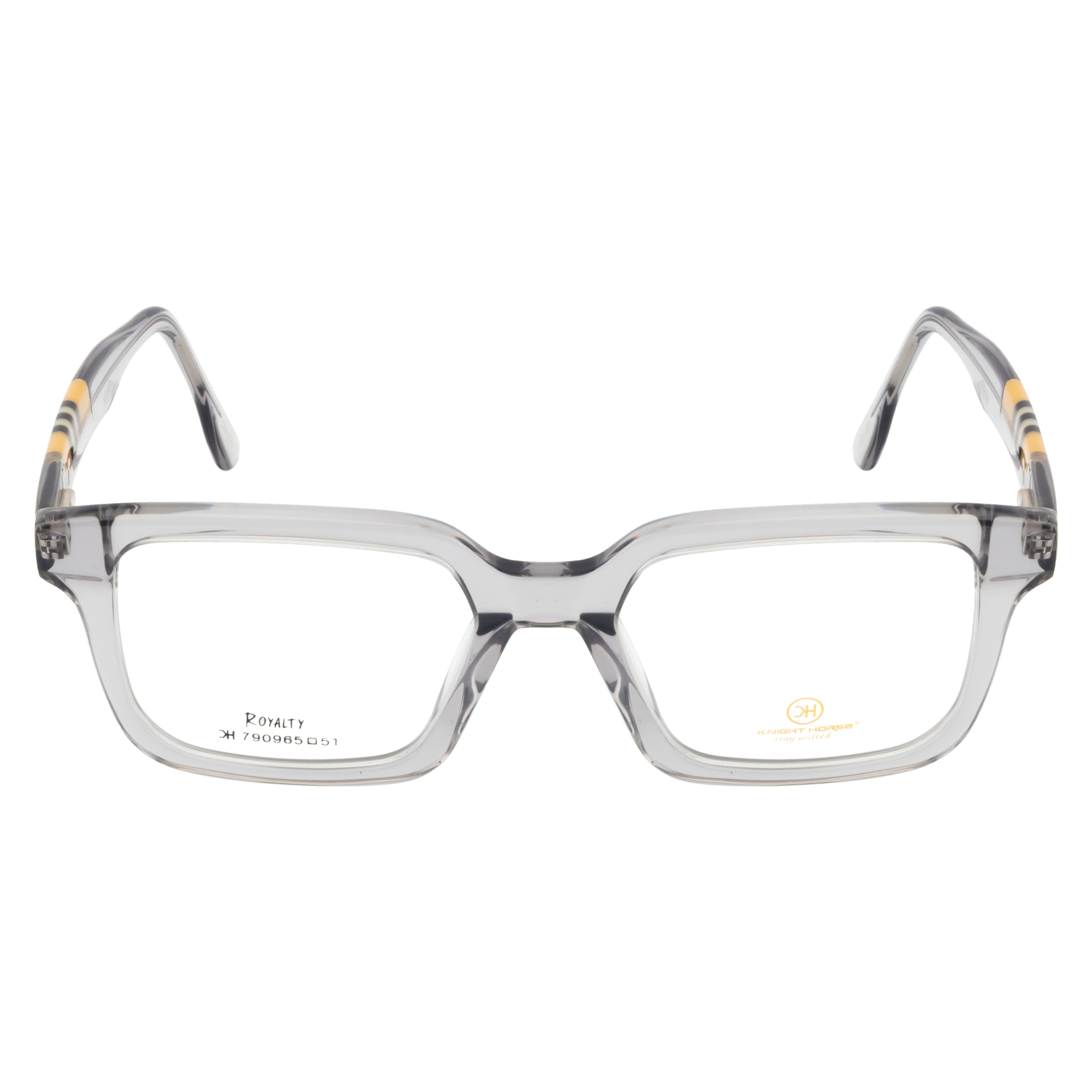 Classic Square Glasses – Grey Frame for Men & Women