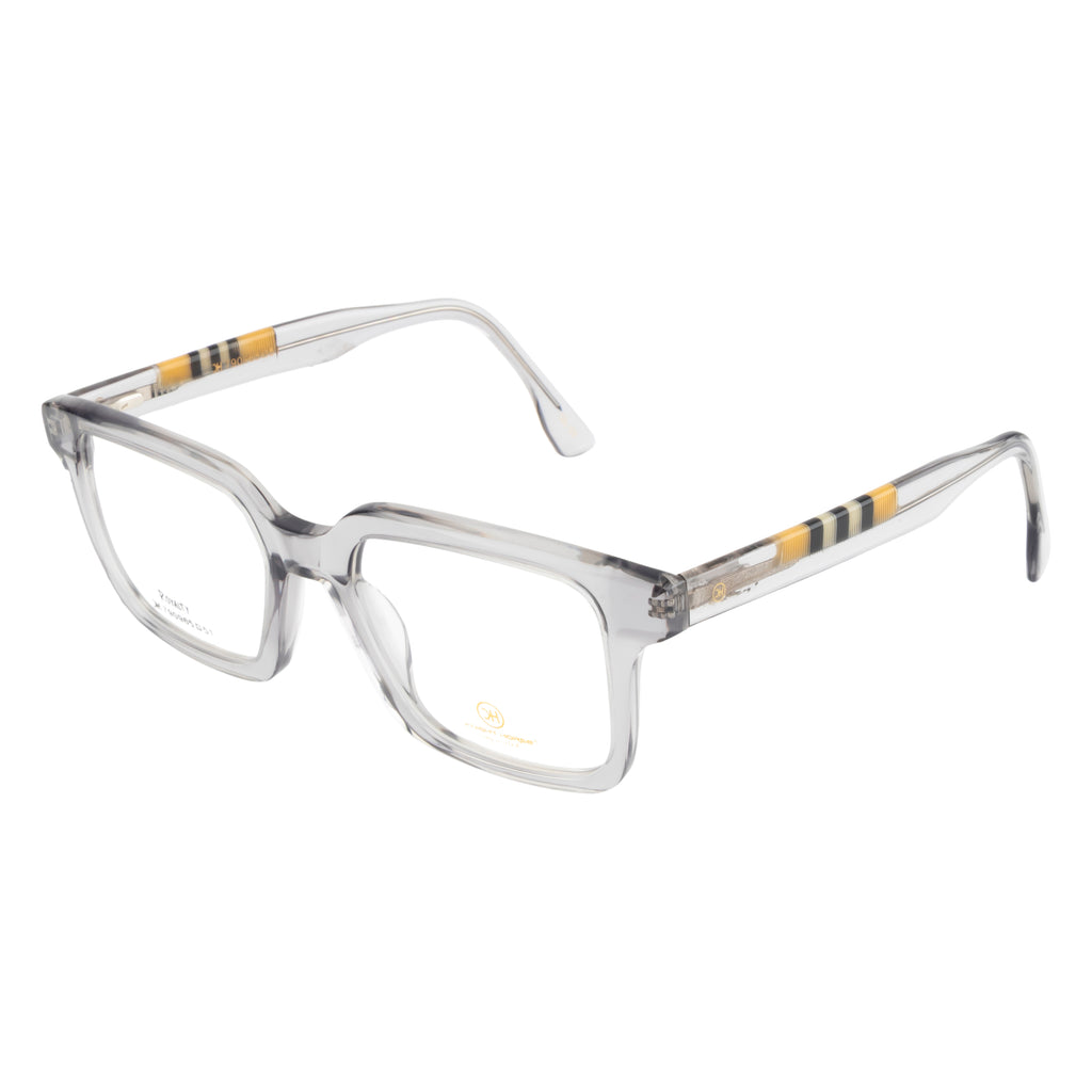 Classic Square Glasses – Grey Frame for Men & Women