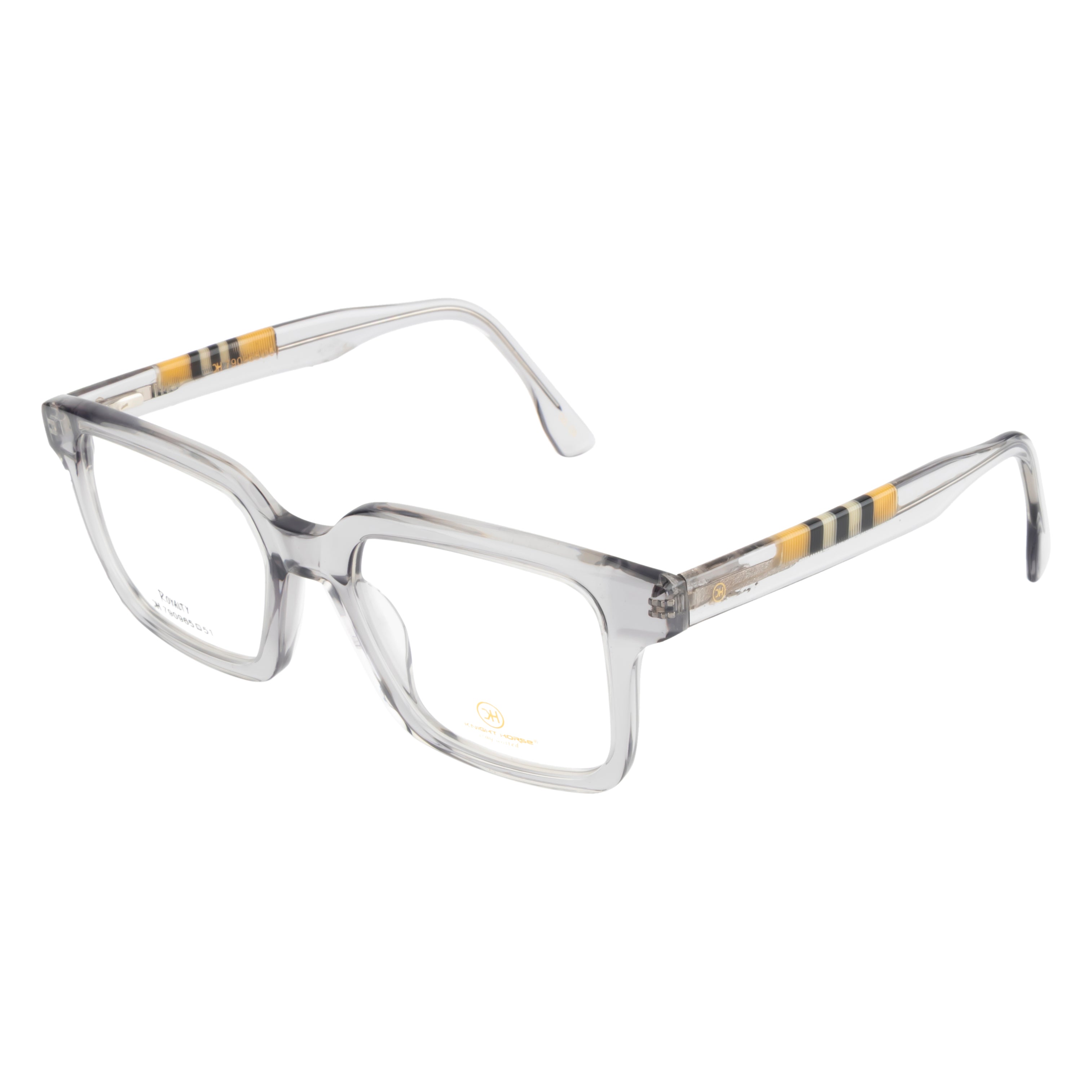 Classic Square Glasses – Grey Frame for Men & Women