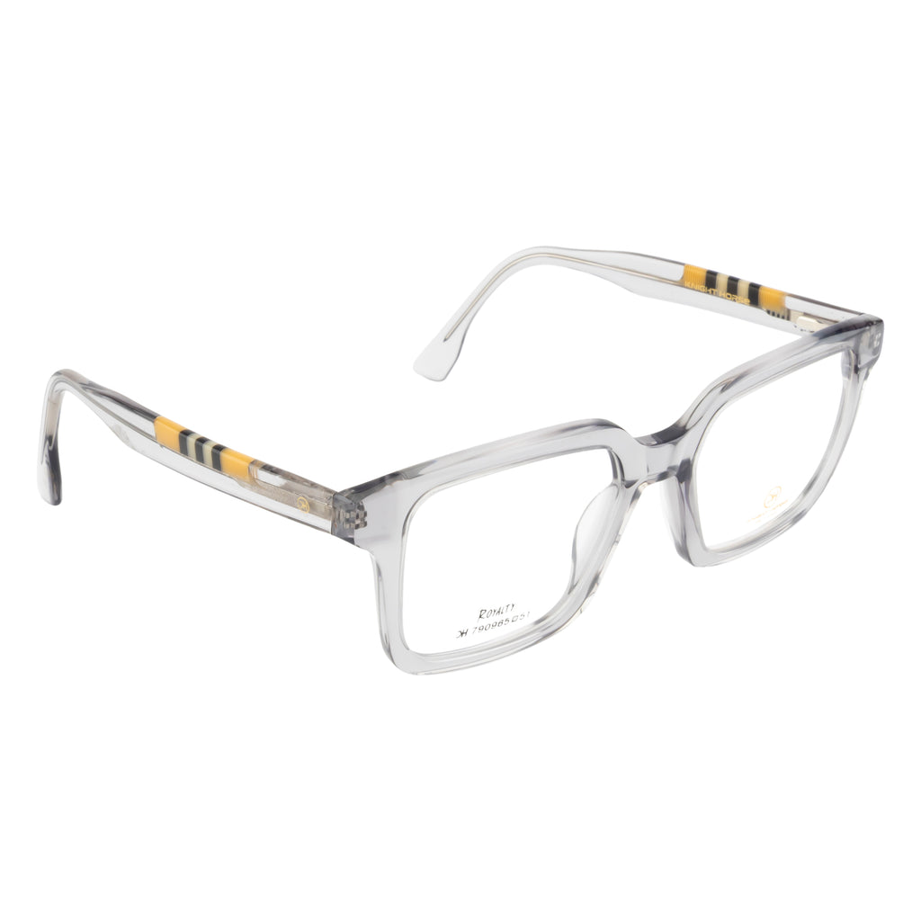 Classic Square Glasses – Grey Frame for Men & Women