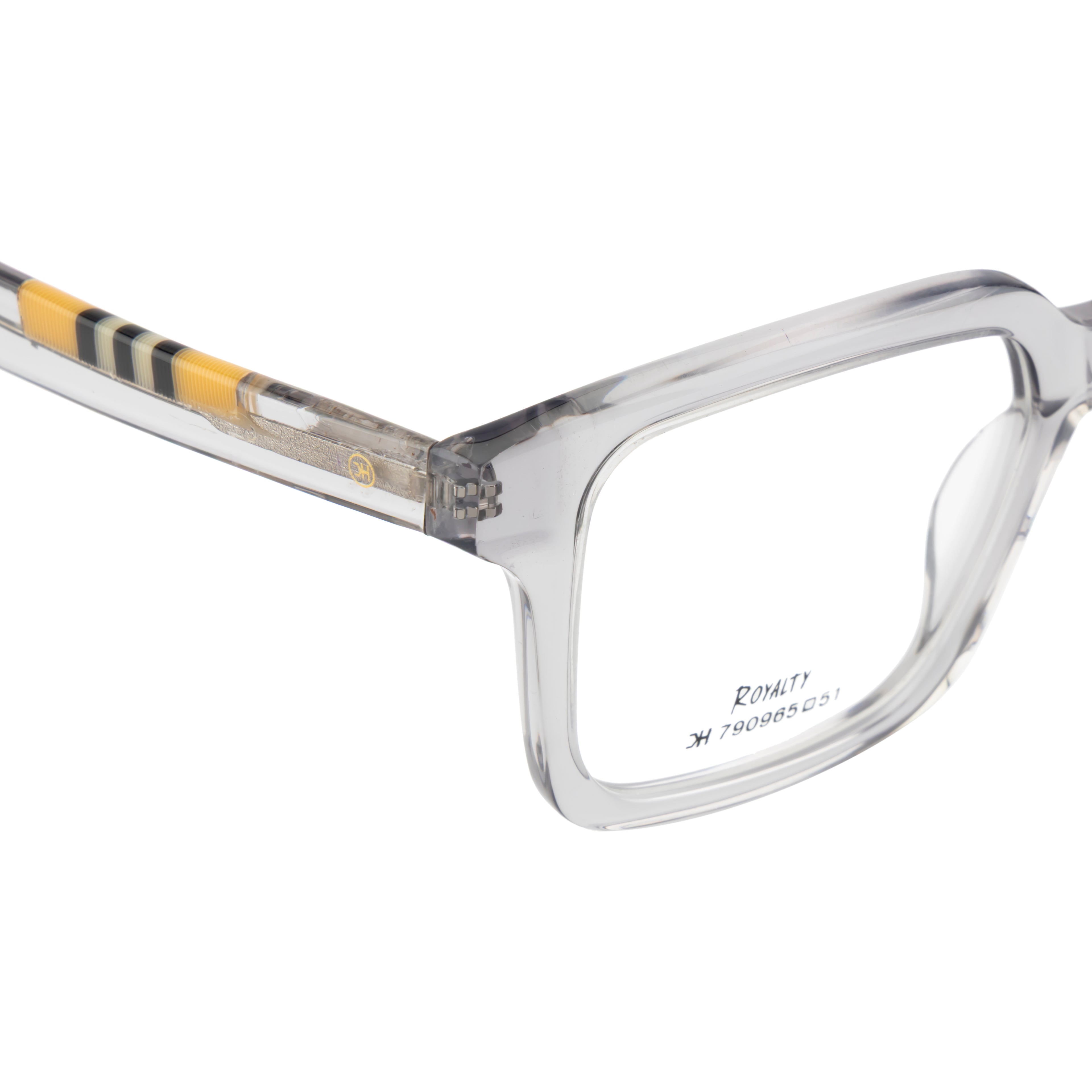 Classic Square Glasses – Grey Frame for Men & Women