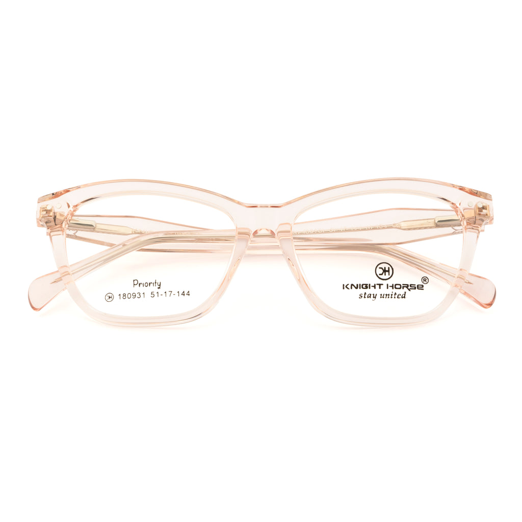 Feminine Cateye Eyewear – Gloss Pink | Spring Hinges