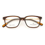 Stylish Square Eyeglass Frame – Brown & Gold Combination