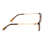 Stylish Square Eyeglass Frame – Brown & Gold Combination