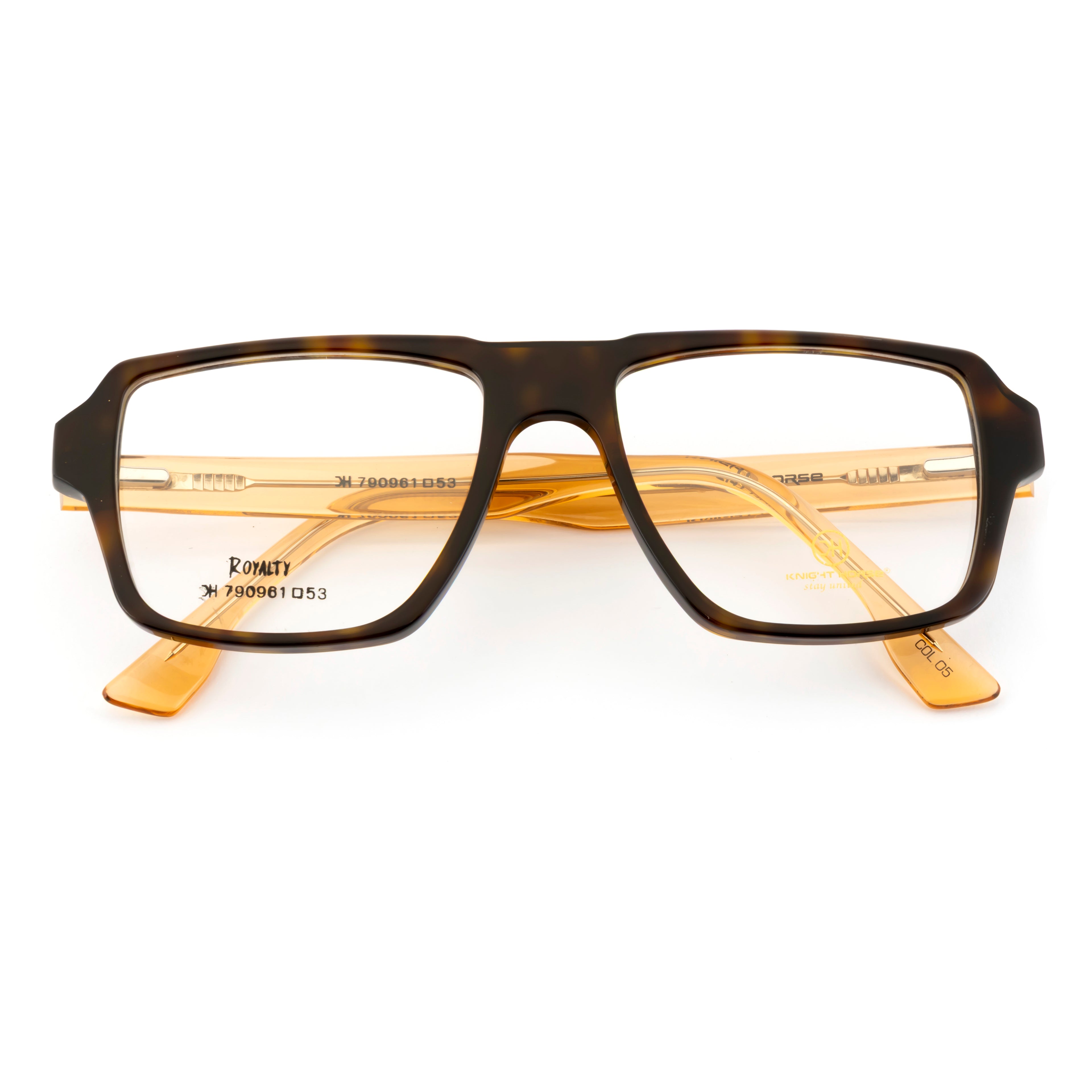 Stylish Eyewear – Square Unisex Frame & Dual-Tone Finish