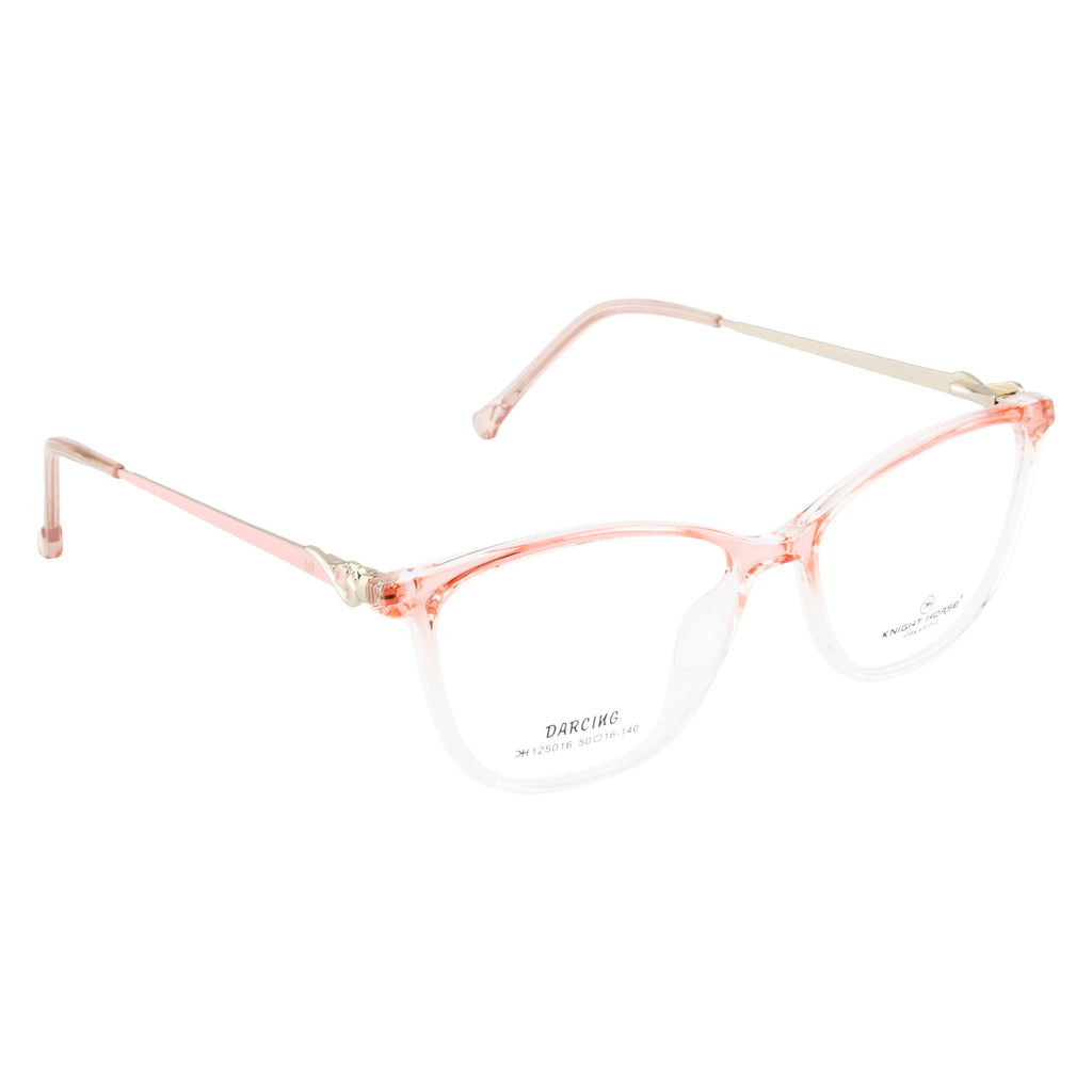Stylish Cat Eye Frame for Women – Gloss Pink & Transparent Look