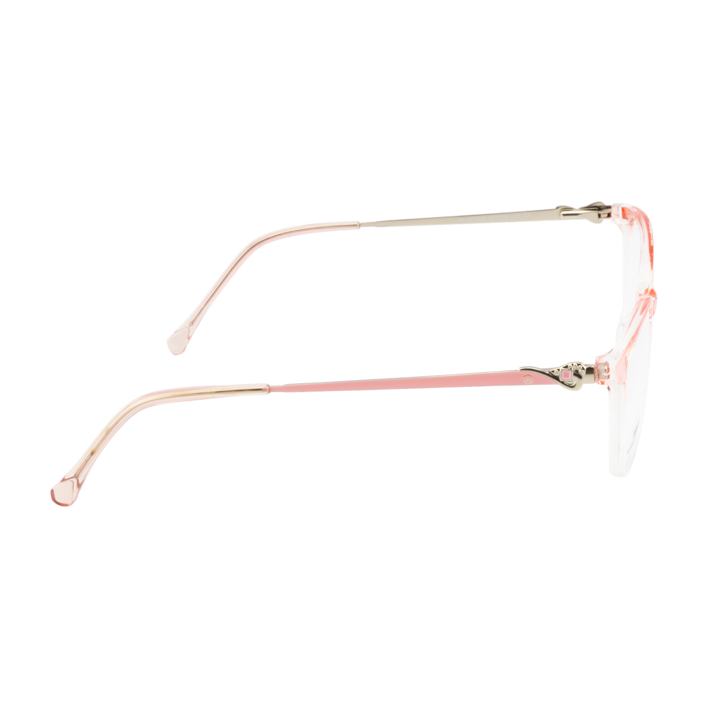 Stylish Cat Eye Frame for Women – Gloss Pink & Transparent Look