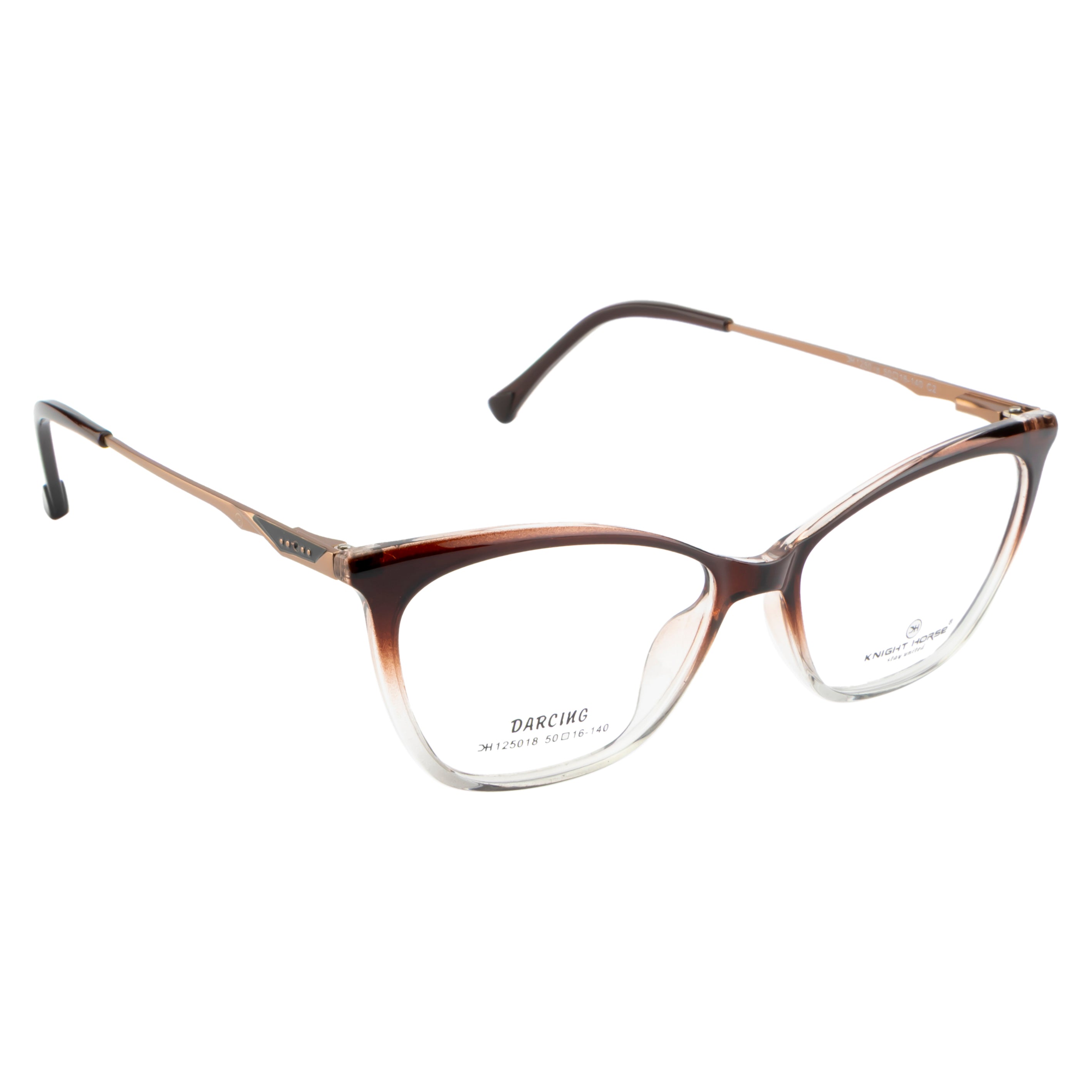 Stylish Cat Eye Frame for Women – Dual Tone Gloss Brown & Clear