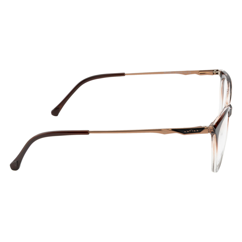 Stylish Cat Eye Frame for Women – Dual Tone Gloss Brown & Clear