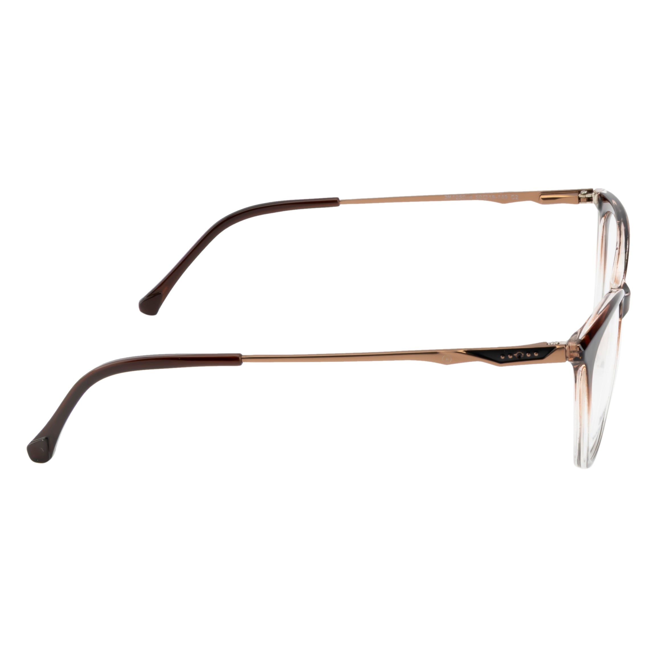 Stylish Cat Eye Frame for Women – Dual Tone Gloss Brown & Clear