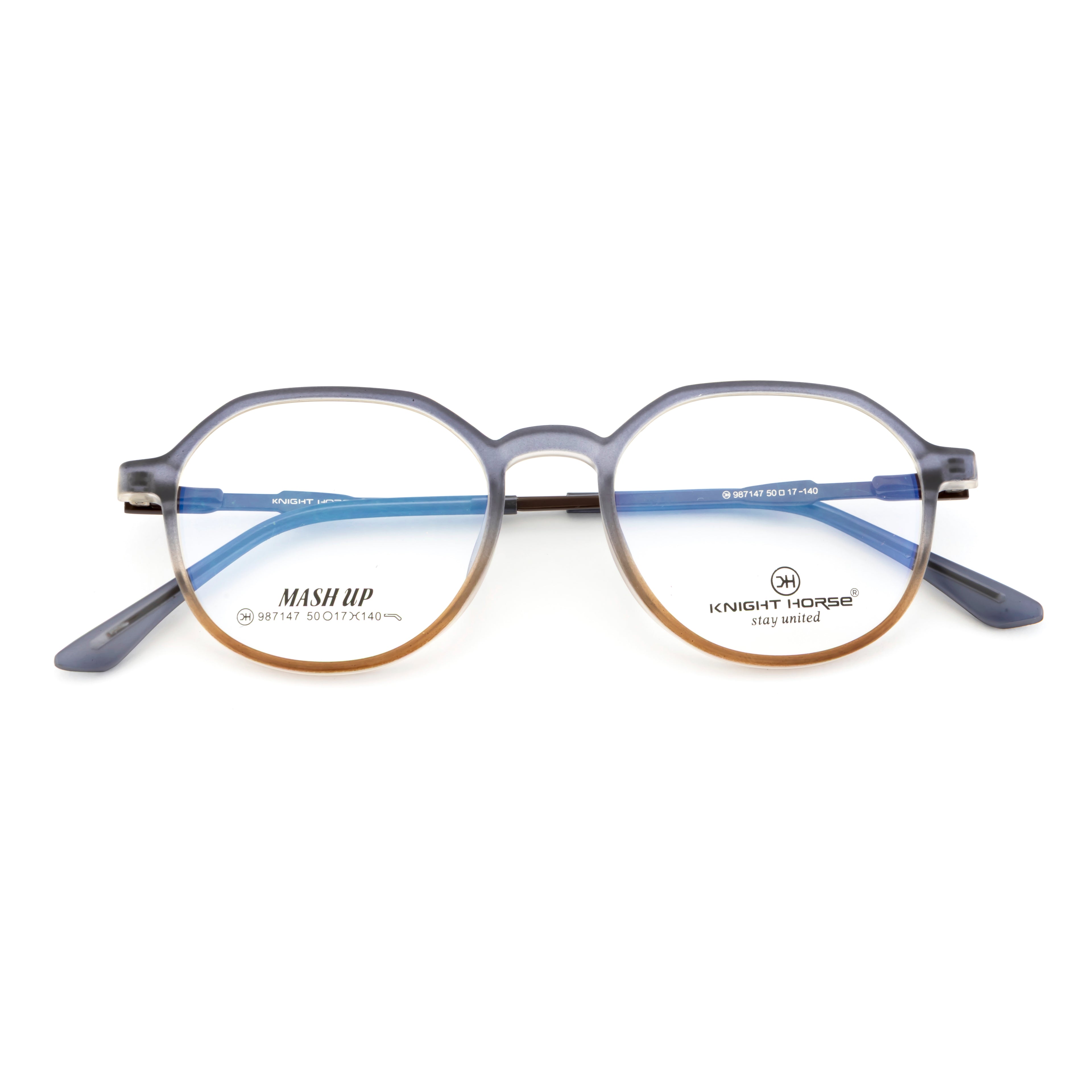 Classic Unisex Eyewear – Vibrant Blue & Orange Look