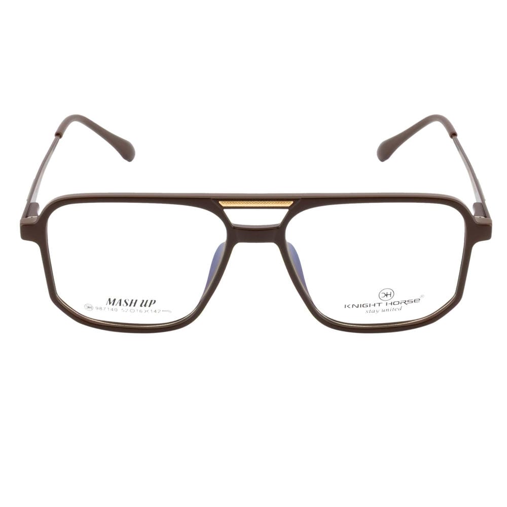 Premium Men's Eyewear – Brown | Modern Double Bar Style
