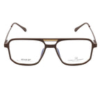 Premium Men's Eyewear – Brown | Modern Double Bar Style