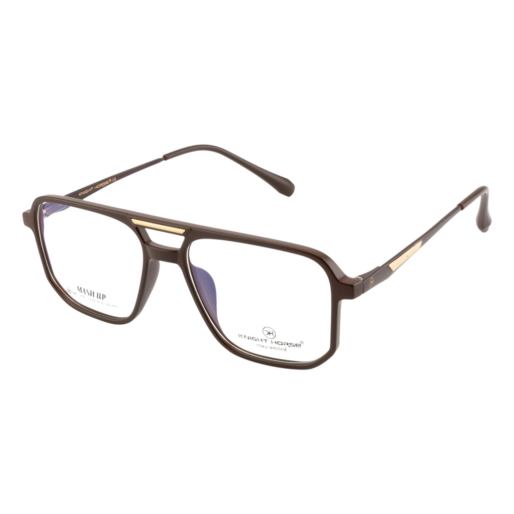 Premium Men's Eyewear – Brown | Modern Double Bar Style