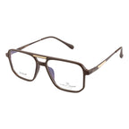 Premium Men's Eyewear – Brown | Modern Double Bar Style