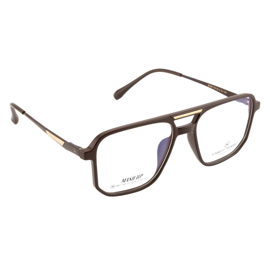 Premium Men's Eyewear – Brown | Modern Double Bar Style