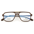 Premium Men's Eyewear – Brown | Modern Double Bar Style