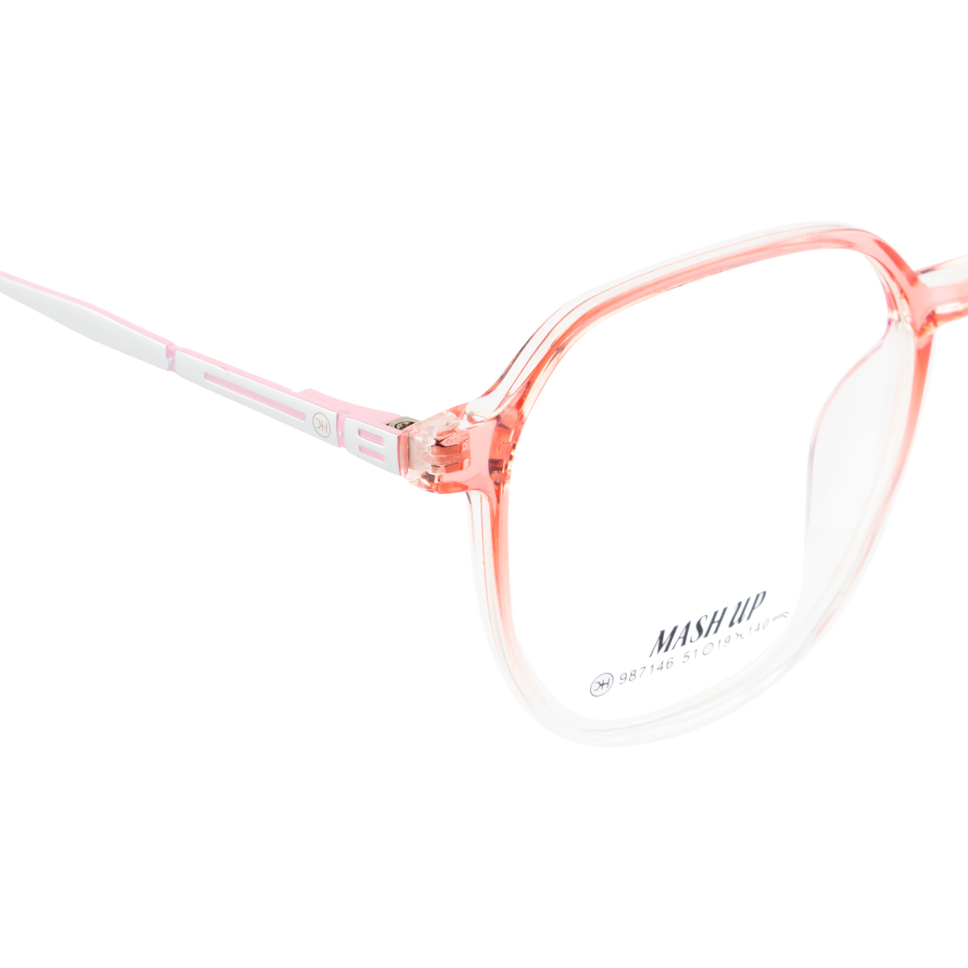 Women's Dual-Tone Eyewear – Gloss Pink & Transparent