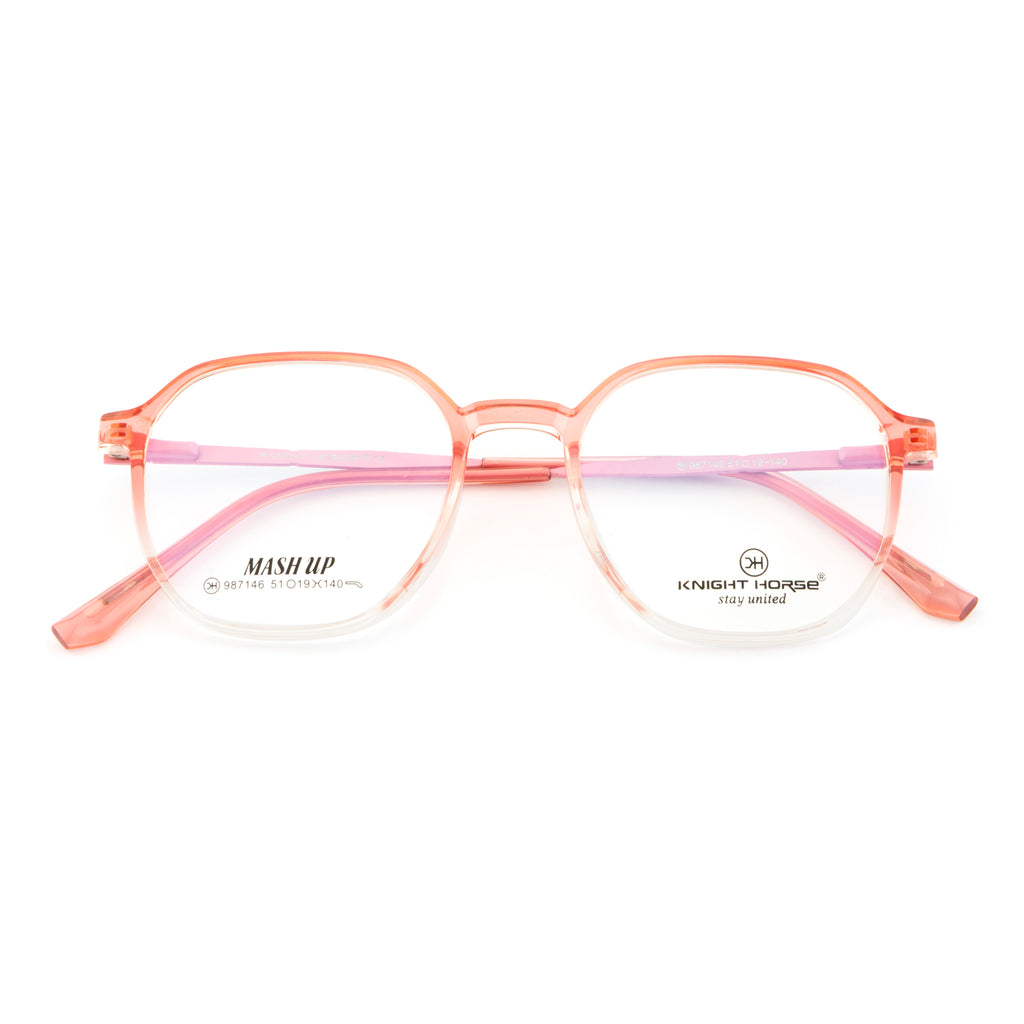 Women's Dual-Tone Eyewear – Gloss Pink & Transparent