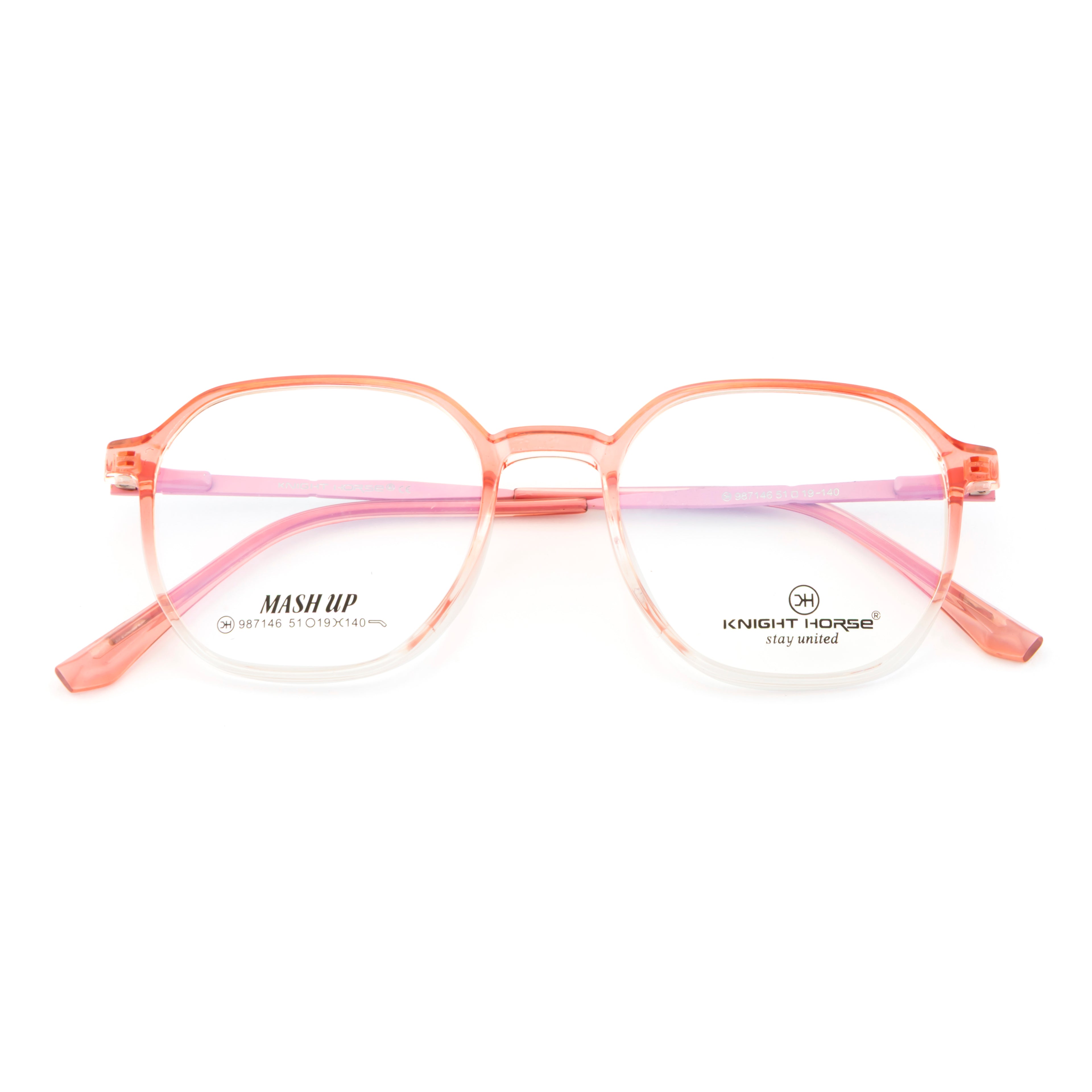 Women's Dual-Tone Eyewear – Gloss Pink & Transparent