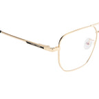 Gold Color Metal Frame with 3 Magnetic Clip-On Lenses | Double Bar Design | Spring Hinges | Unisex