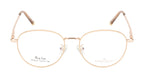Golden Aura Elegance: Round Metal Eyewear Frame