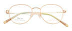 Golden Aura Elegance: Round Metal Eyewear Frame