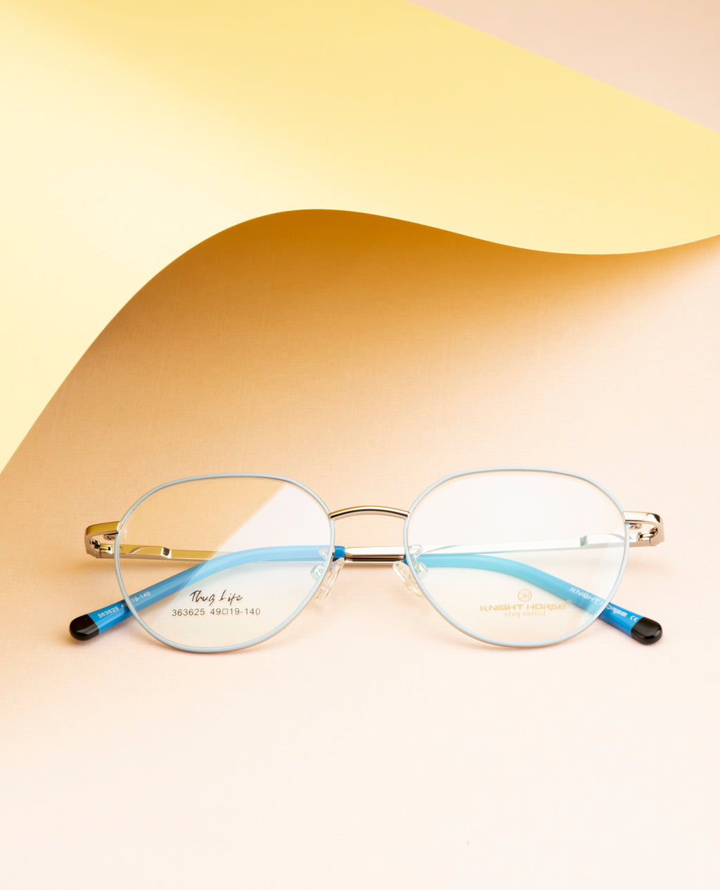Premium Blue-Silver Eyewear With Dynamic Spring Hinge
