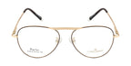 Premium Full Metal Eyewear In Gold With Brown Accents