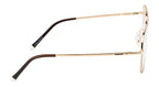 Premium Full Metal Eyewear In Gold With Brown Accents