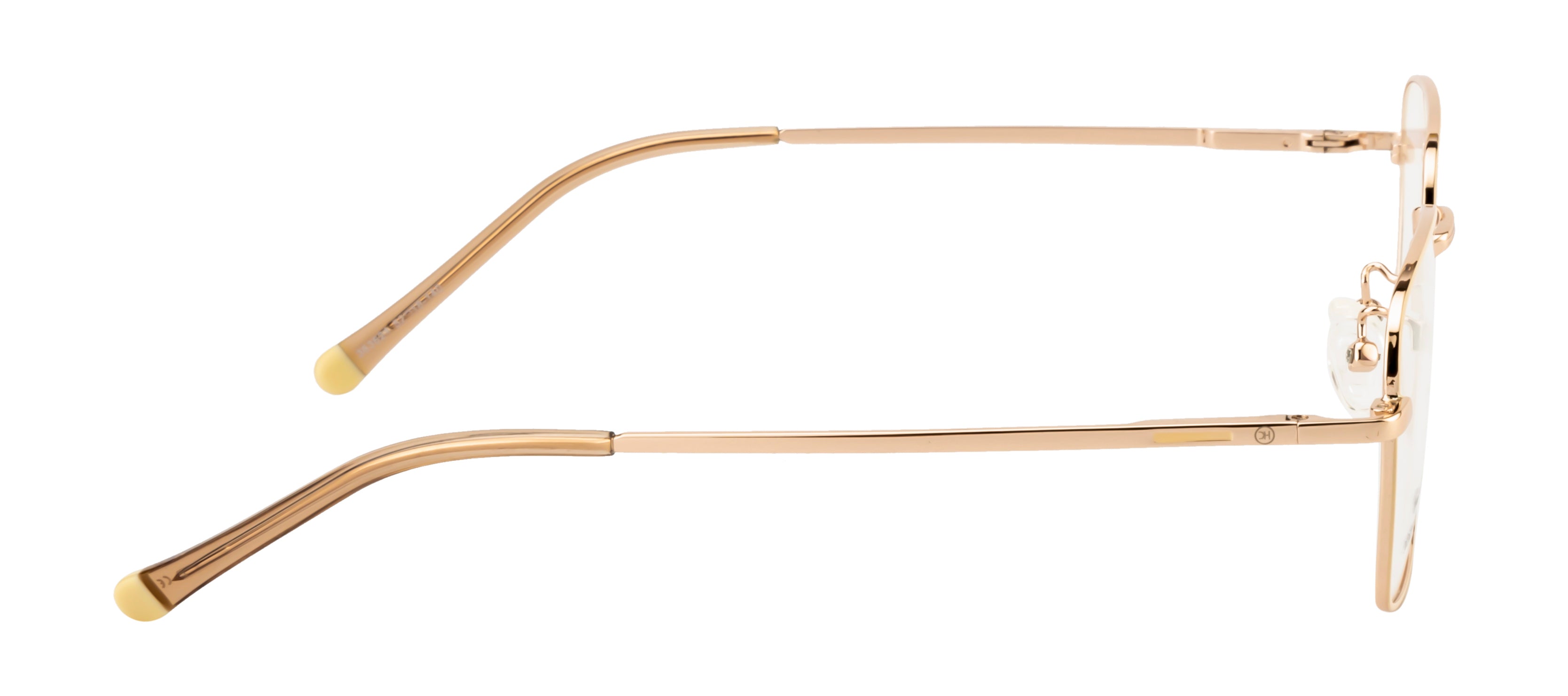 Knight Horse Metal Eyewear Frame - Gold & Beige