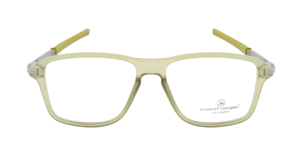 Pastel Green Sports Eyewear with Rectangular Frame and Spring Hinges