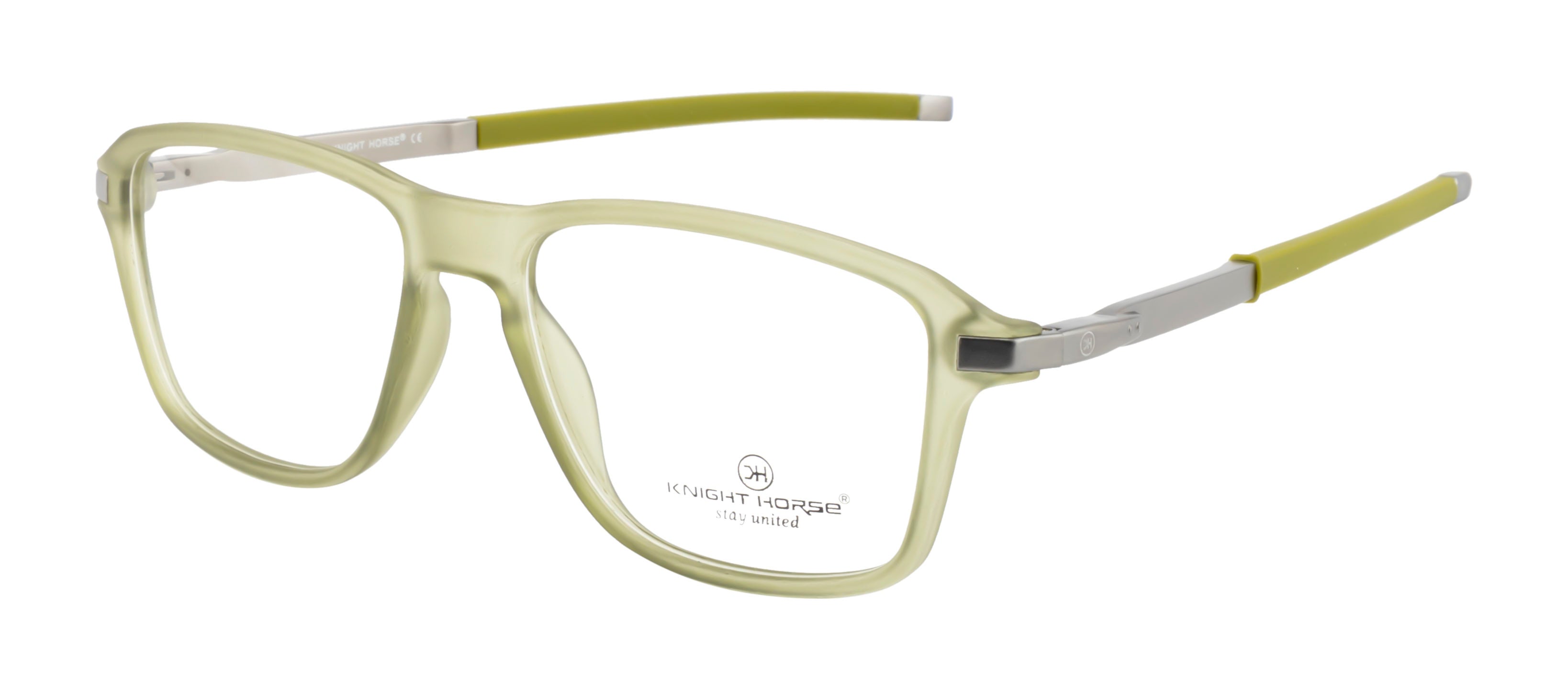 Pastel Green Sports Eyewear with Rectangular Frame and Spring Hinges