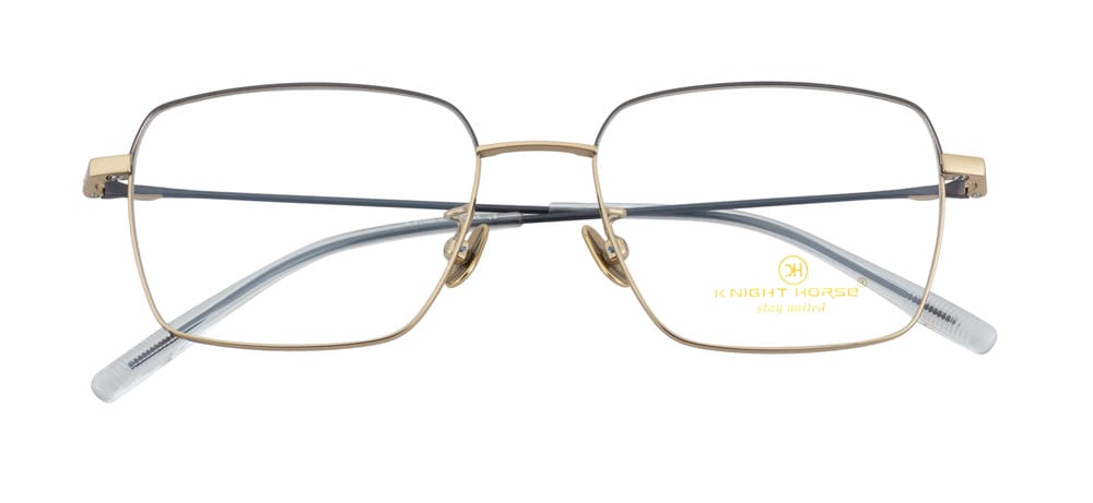 Titanium Eyewear Frames - Flexible | Lightweight |Grey & Gold